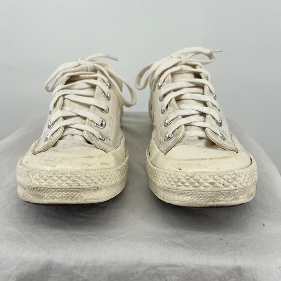 Men's Comme Des Garcons PLAY x Converse Low Top Chuck Taylor White Sz 7 150207C - Picture 2 of 9